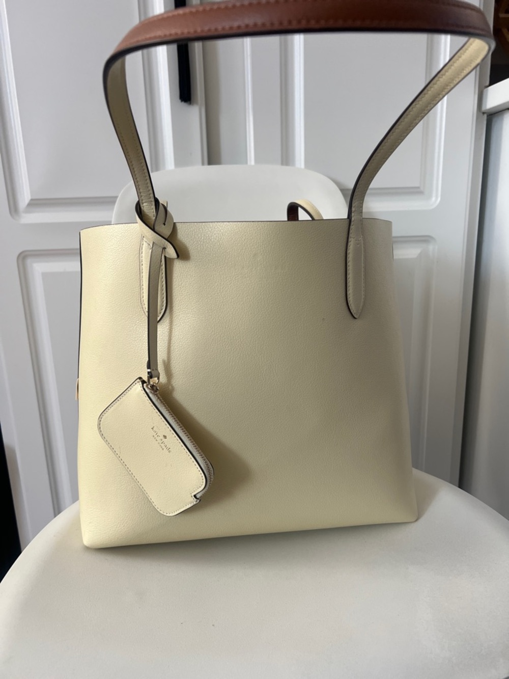 kate spade butter yellow Leather Tote - Picture 4 of 5